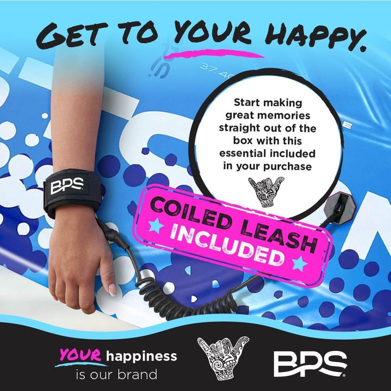 BPS لوح الجسم 'ستورم' برو 42.5" لجميع ظروف الأمواج - ألواح جسم خفيفة الوزن للشاطئ مع نواة EPS وقاع HDPE سلس وسطح IXPE مع حزام معصم وقابس للأطفال والبالغين - Image 5